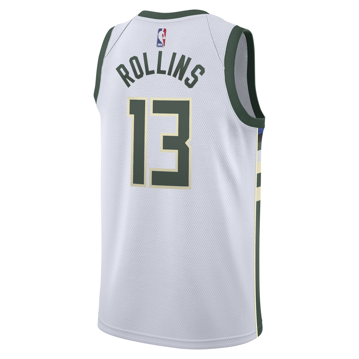 Milwaukee Bucks Nike Association Edition Swingman Jersey - White - Ryan Rollins - Youth