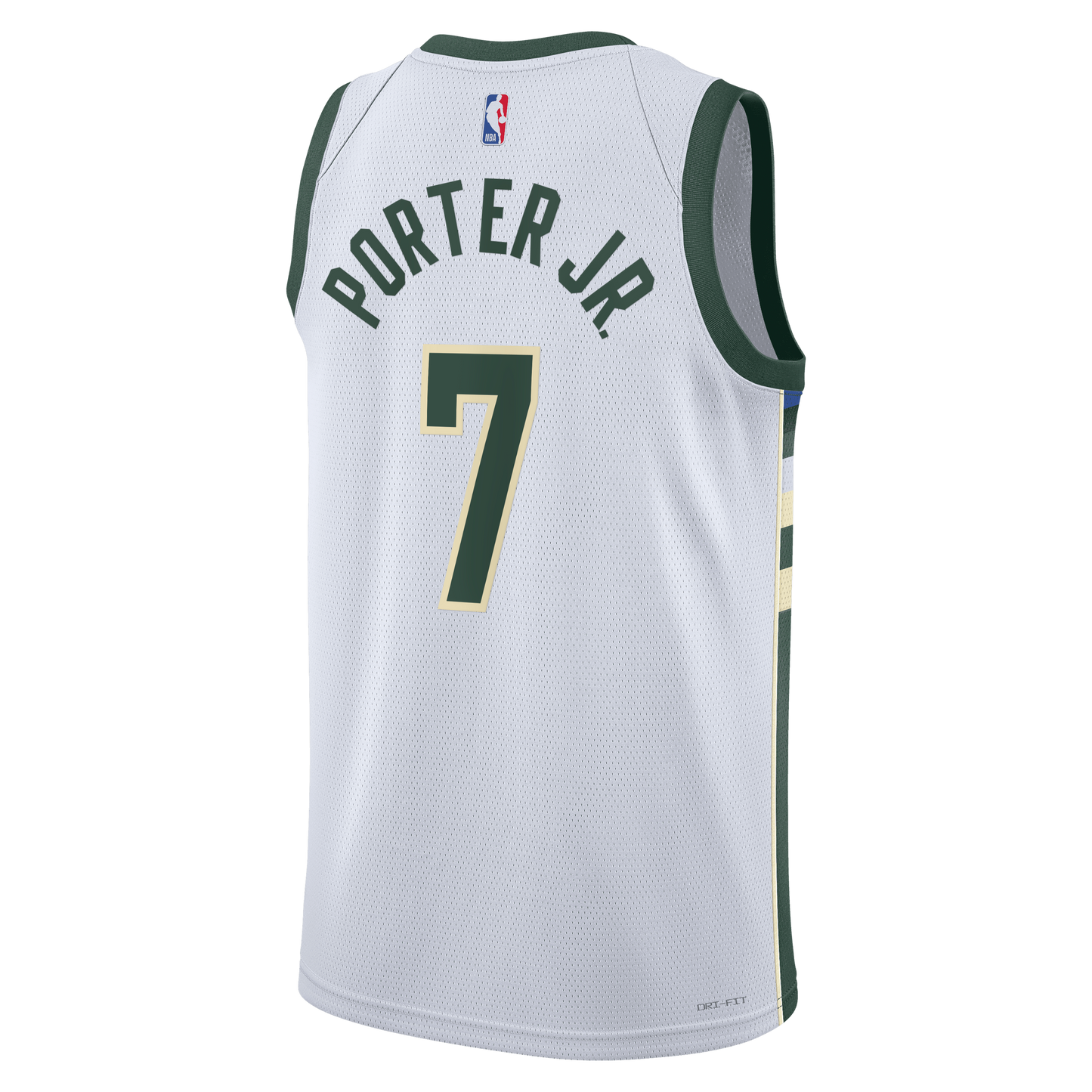 Milwaukee Bucks Nike Association Edition Swingman Jersey - White - Kevin Porter Jr. - Unisex