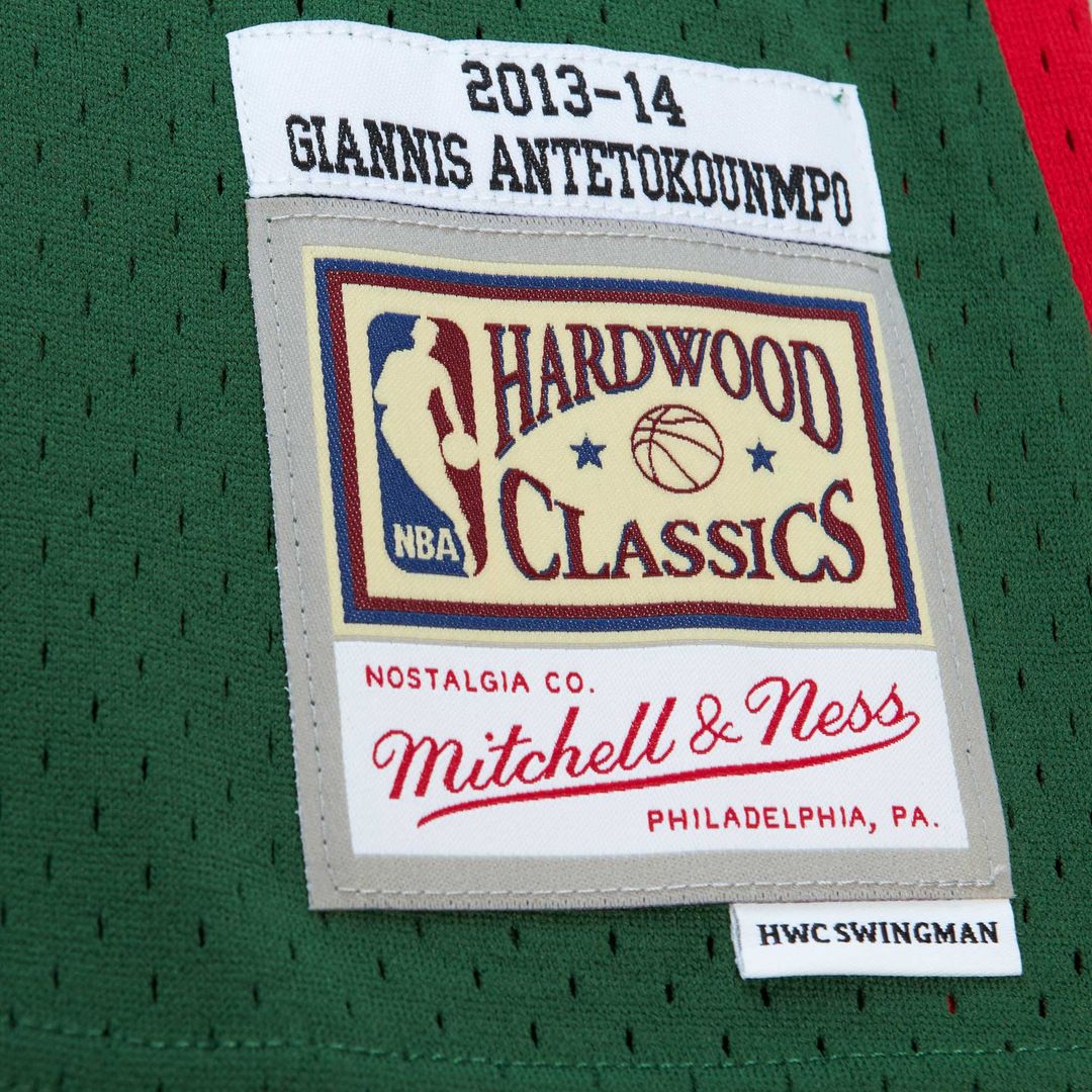 Giannis Antetokounmpo Milwaukee Bucks Mitchell & Ness 2014/15 Hardwood Classics Swingman Jersey - Red