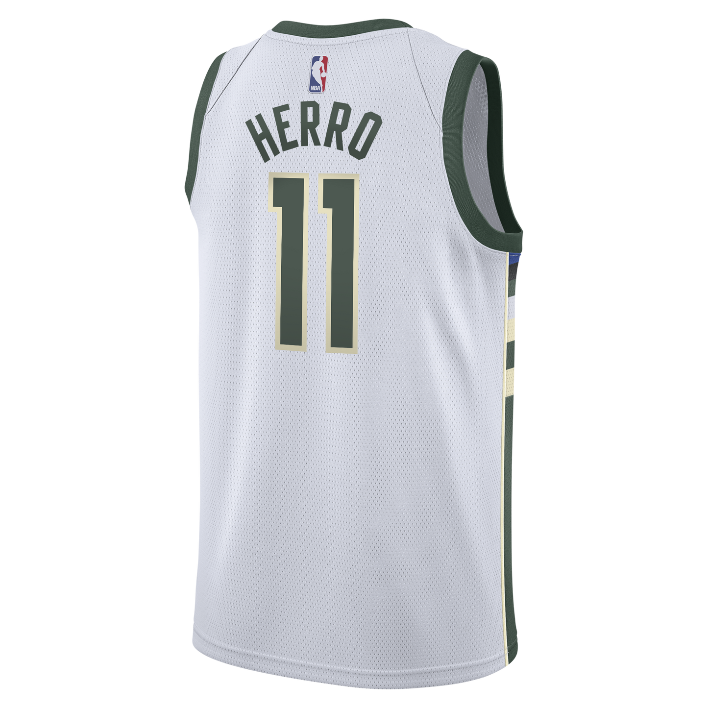 Milwaukee Bucks Nike Association Edition Swingman Jersey - White - Tyler Herro - Youth
