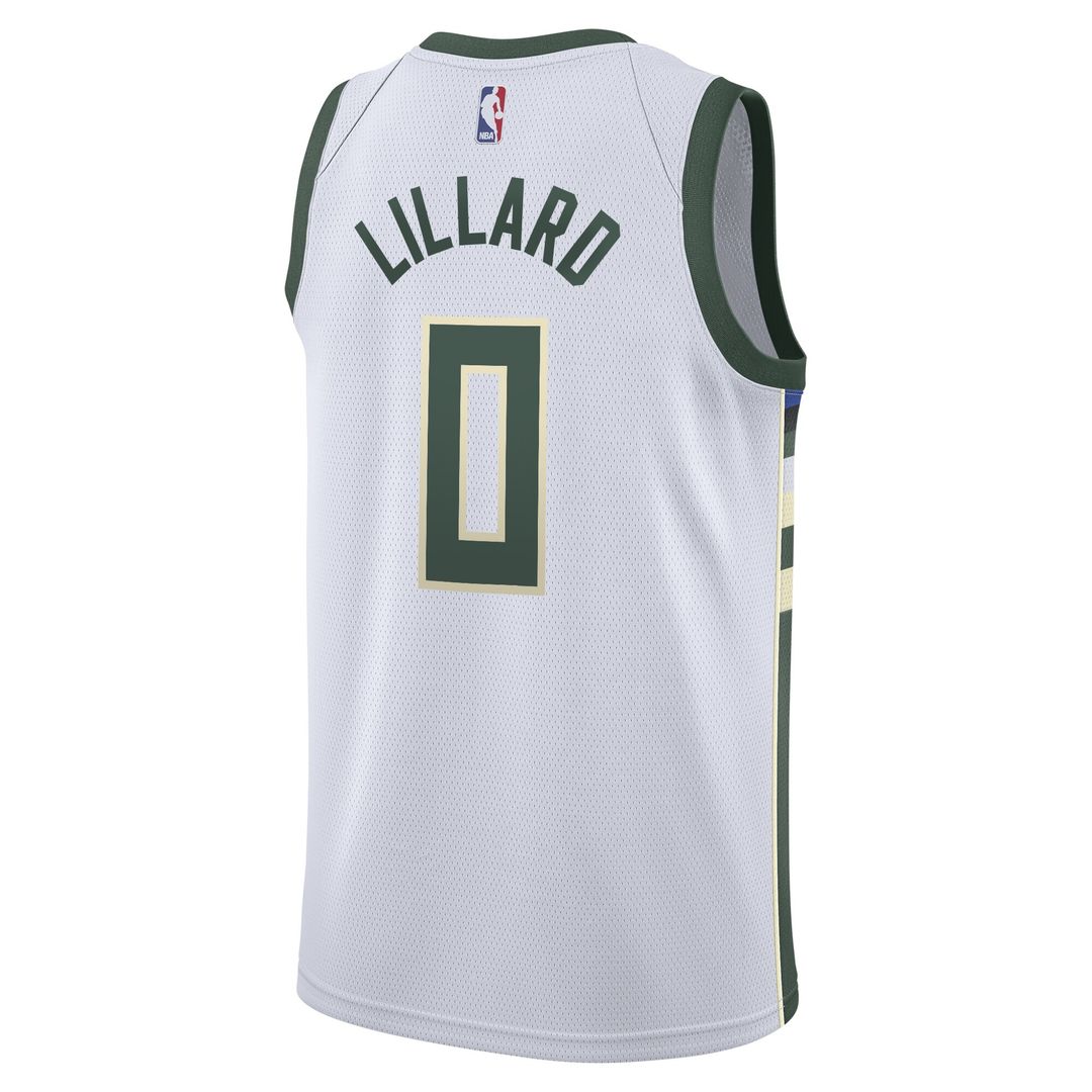 Damian Lillard Milwaukee Bucks Nike Unisex Swingman Player Jersey - Association Edition - White