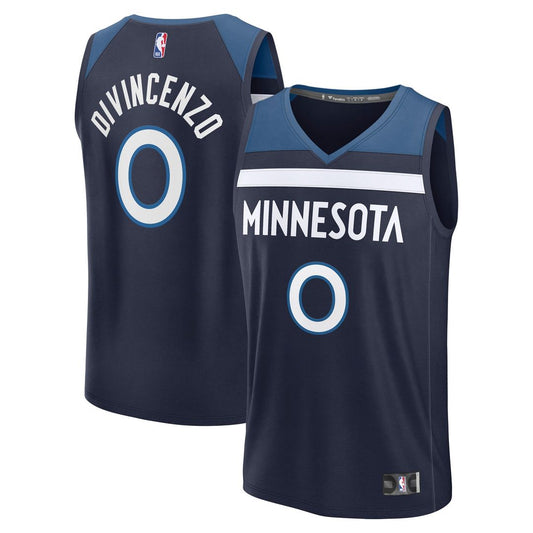 Donte DiVincenzo Minnesota Timberwolves Fanatics Fast Break Replica Player Jersey - Icon Edition - Navy