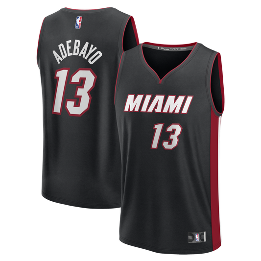 Bam Adebayo Miami Heat Fanatics Fast Break Replica Jersey - Black - Icon Edition