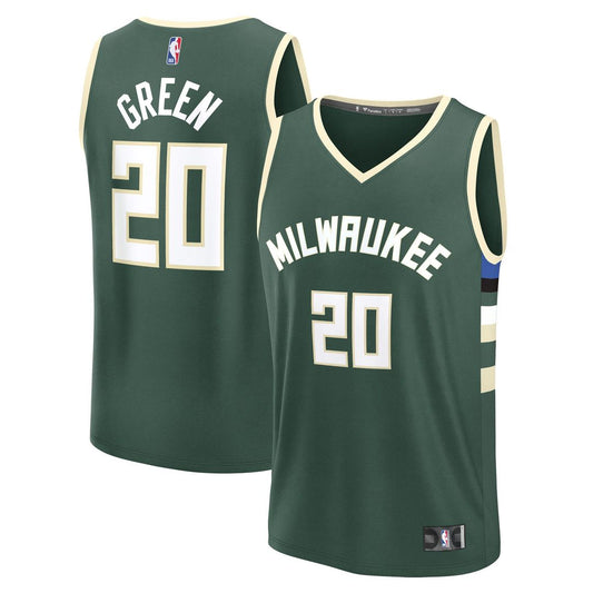 A.J. Green Milwaukee Bucks Fanatics Fast Break Replica Player Jersey - Icon Edition - Hunter Green