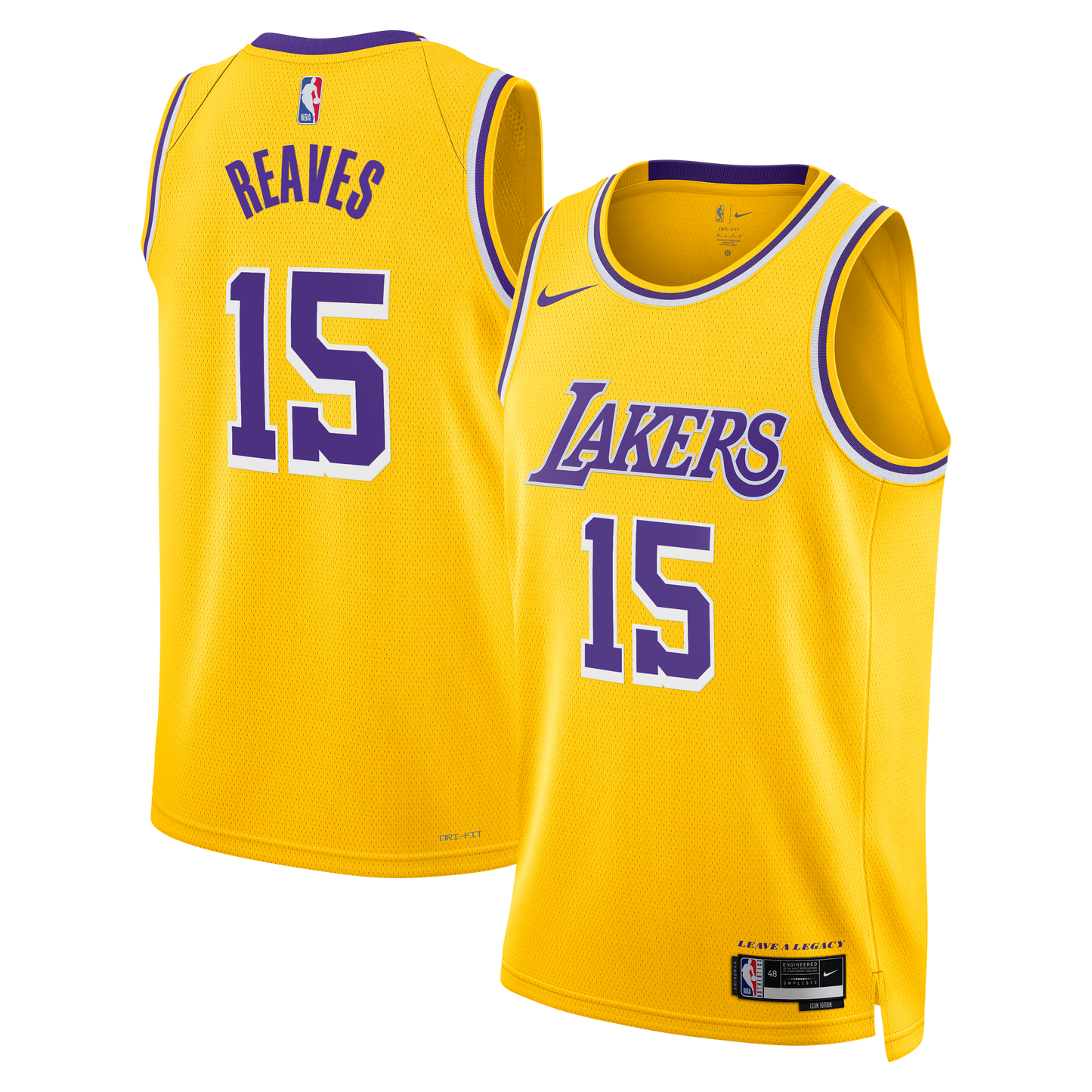 Los Angeles Lakers Nike Icon Edition Swingman Jersey - Gold - Austin Reaves - Unisex