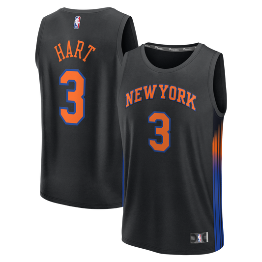 Josh Hart New York Knicks Fanatics Youth  Fast Break Jersey - Statement Edition - Black