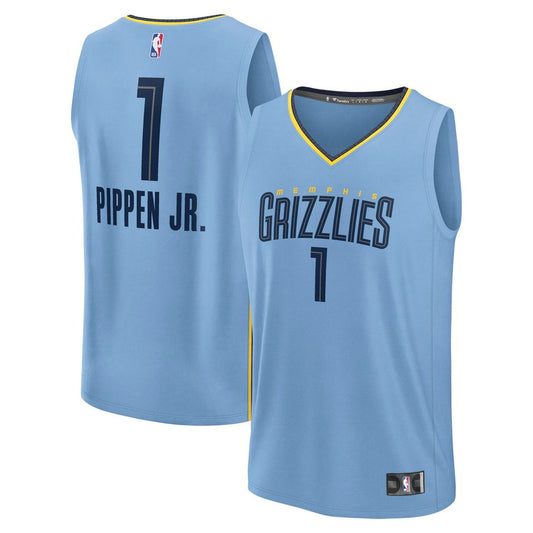 Scotty Pippen Jr. Memphis Grizzlies Fanatics Fast Break Replica Player Jersey - Statement Edition - Light Blue