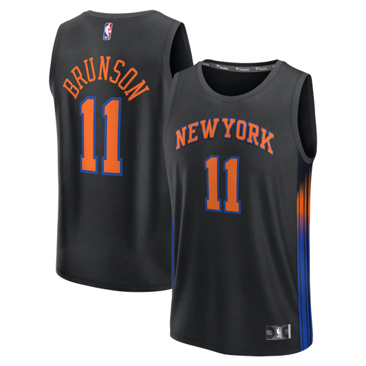 Jalen Brunson New York Knicks Fanatics Youth  Fast Break Jersey - Statement Edition - Black