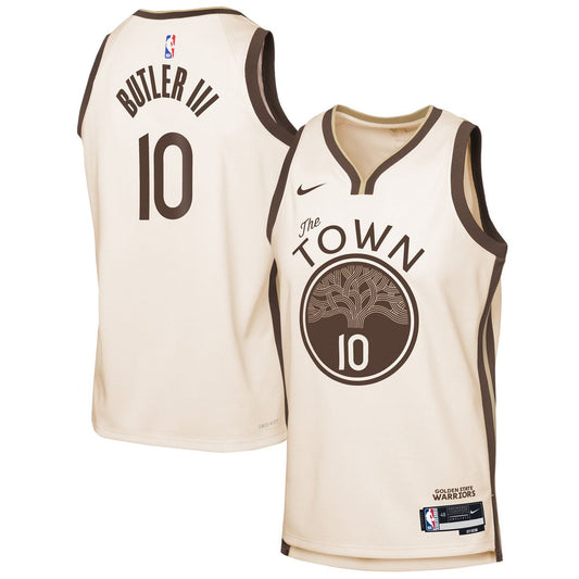 Jimmy Butler III Golden State Warriors Nike Youth 2025/26 City Edition Swingman Jersey - Tan