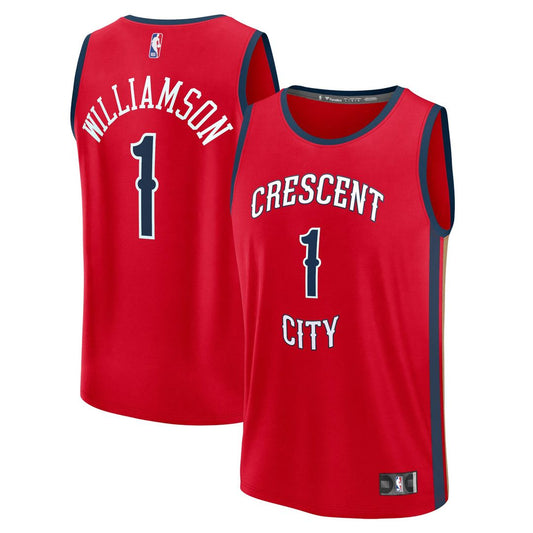 Zion Williamson New Orleans Pelicans Fanatics Fast Break Replica Player Jersey - Statement Edition - Red