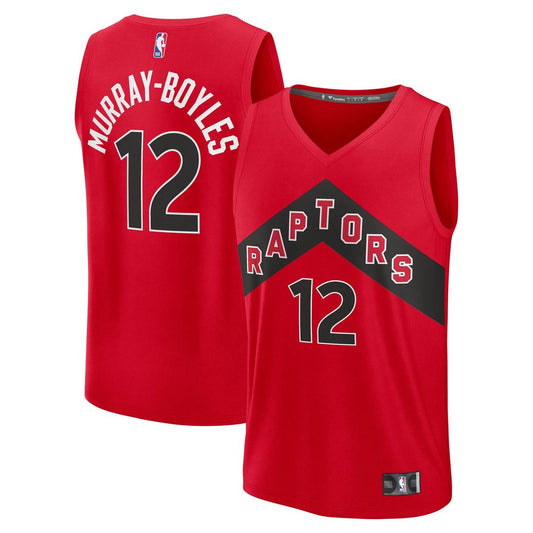 Collin Murray-Boyles Toronto Raptors Fanatics 2025 NBA Draft First Round Pick Fast Break Replica Jersey - Icon Edition - Red