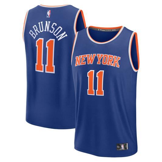 Jalen Brunson New York Knicks Fanatics Youth Fast Break Replica Player Jersey - Icon Edition - Blue