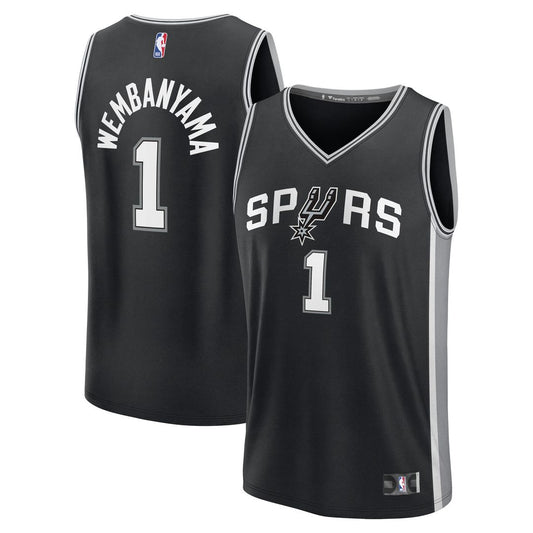 Victor Wembanyama San Antonio Spurs Fanatics Youth Fast Break Replica Player Jersey - Icon Edition - Black
