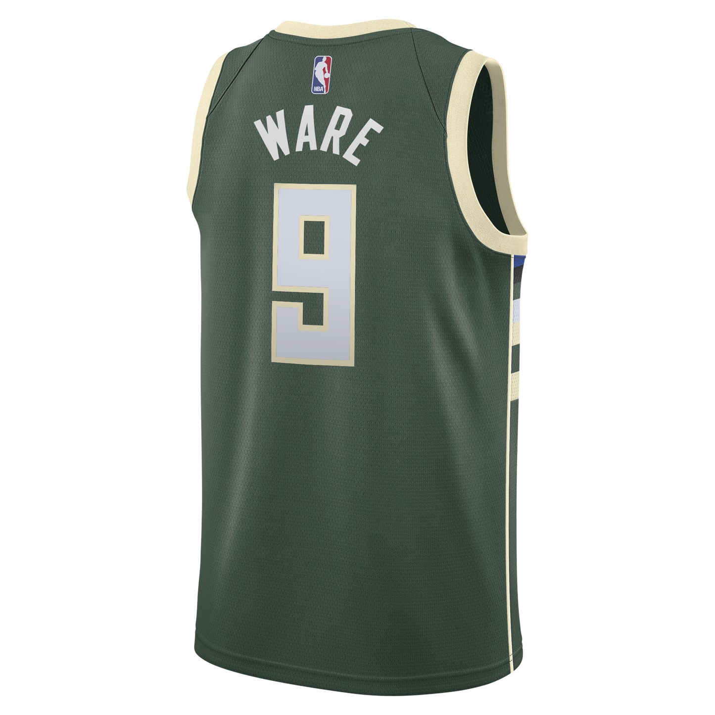 Milwaukee Bucks Nike Icon Edition Swingman Jersey - White - Kel'el Ware - Youth