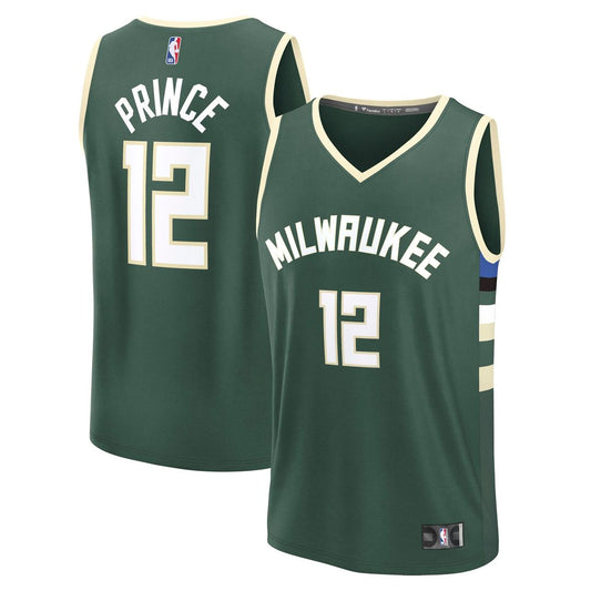 Taurean Prince Milwaukee Bucks Fanatics Fast Break Replica Player Jersey - Icon Edition - Hunter Green