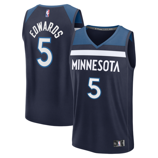 Anthony Edwards Minnesota Timberwolves Fanatics Fast Break Replica Player Jersey - Icon Edition - Navy